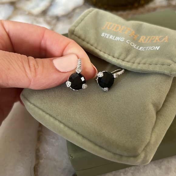 New ✨Judith Ripka black Onyx earrings - Picture 3 of 8